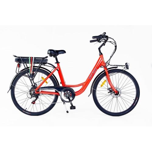 BiClou Porteur 26'' - Taille M - Vélo électrique de ville - Rouge